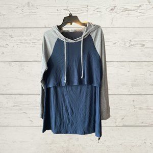 Baseball Hoodie Style Nursing Top